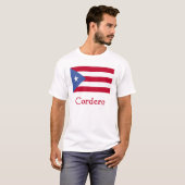 Cordero Puertorikaner-Flagge T-Shirt (Vorne ganz)