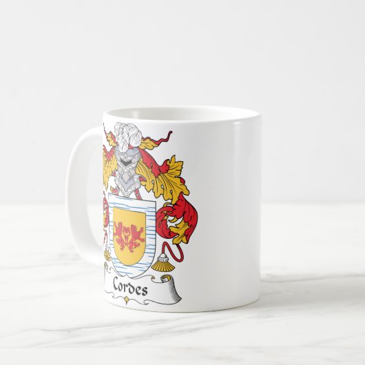 Cordes Familienwappen Kaffeetasse (Vorderseite Links)