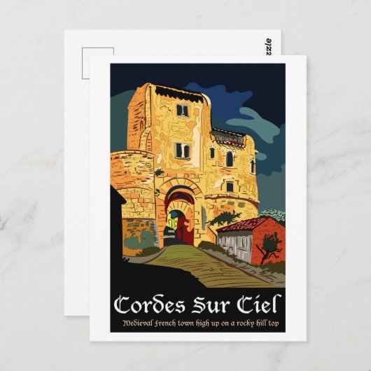 Cordes Sur Ciel Postkarte (Vorne/Hinten)