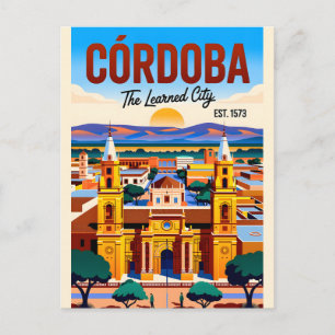 Córdoba Argentinien Retro-Reise-Wandkunst Postkarte