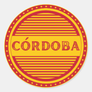 Córdoba City Pride Emblem – Spanische Identität Runder Aufkleber