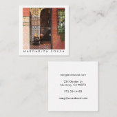 Cordoba Courtyard Foto Reisen Spanien Quadratische Visitenkarte (Vorne/Hinten)