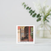 Cordoba Courtyard Foto Reisen Spanien Quadratische Visitenkarte (Stehend Vorderseite)