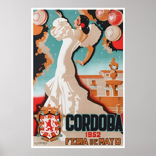 Cordoba Festival Plakat 1952 Spanien Kunst Spanisc (Vorne)