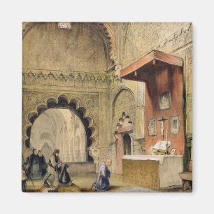 Cordoba: Mönch, der an einem christlichen Altar i Magnet