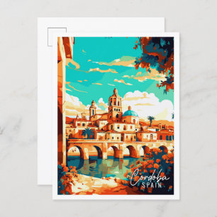 Cordoba Spanien Vintage Illustration Postkarte