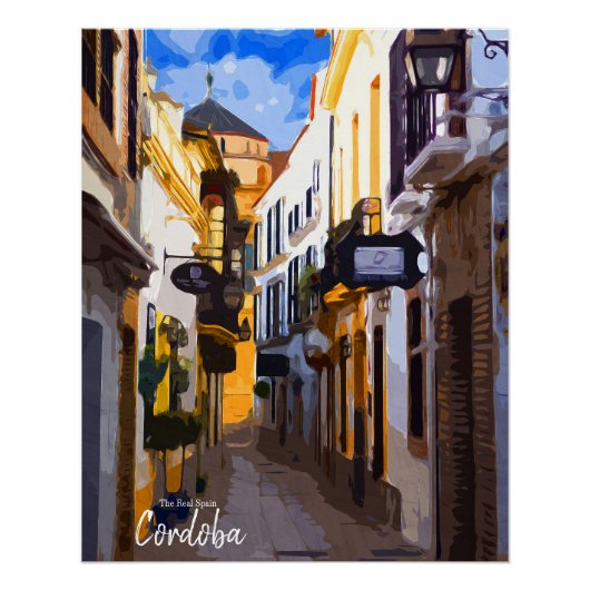 Cordoba Straße -Spanien Poster (Vorderseite)