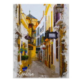 Cordoba Street - Spanien Postkarte Poster