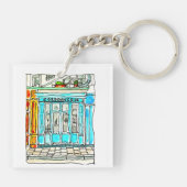 Cordonnerie Wasserfarben Sketch Schlüsselanhänger (Rückseite)