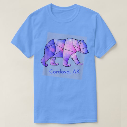 Cordova AK Galaxy Bear Abstrakt Geometrie Tier T-Shirt (Design vorne)