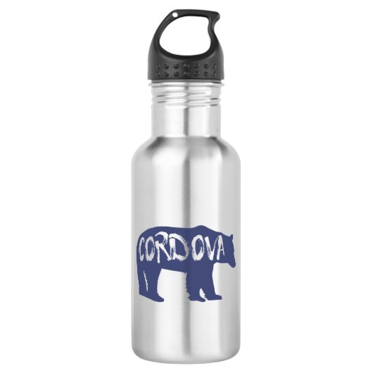 Cordova Alaska Bear Edelstahlflasche (Vorderseite)