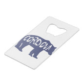 Cordova Alaska Bear Geldbeutel Flaschenöffner (Vorderseite Schrägansicht)