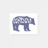 Cordova Alaska Bear Post-it Klebezettel (Vorderseite)