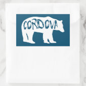 Cordova Alaska Bear Rechteckiger Aufkleber (Tasche)