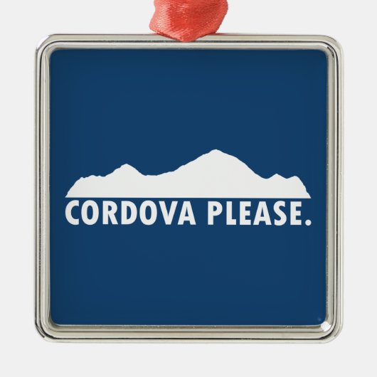 Cordova Alaska Bitte Ornament Aus Metall (Vorne)