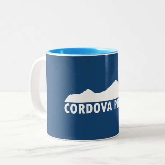Cordova Alaska Bitte Zweifarbige Tasse (Vorderseite Links)