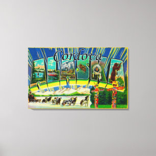 Cordova, Alaska - Große Briefmarkenszenen Leinwanddruck