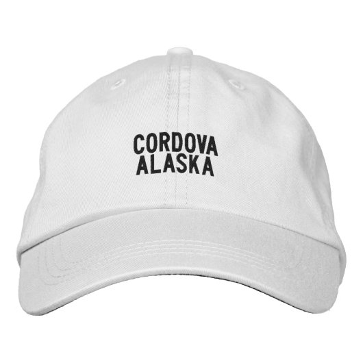 Cordova Alaska Hat Bestickte Baseballkappe (Vorderseite)