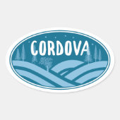 Cordova Alaska Outdoors Ovaler Aufkleber (Vorderseite)