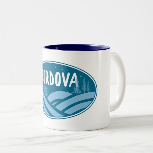 Cordova Alaska Outdoors Zweifarbige Tasse (VorderseiteRechts)
