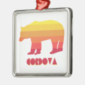 Cordova Alaska Rainbow Bear Ornament Aus Metall (Links)
