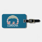 Cordova Alaska Retro Bär Gepäckanhänger (Vorderseite horizontal)
