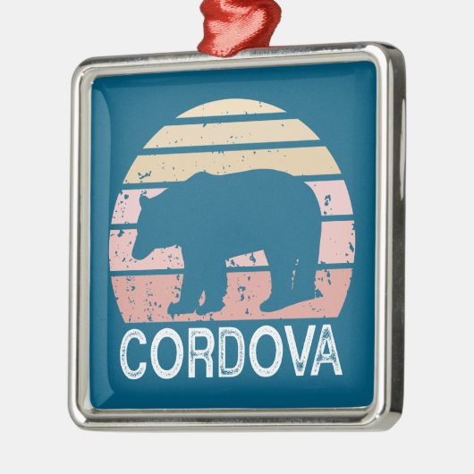 Cordova Alaska Retro Bär Ornament Aus Metall (Links)