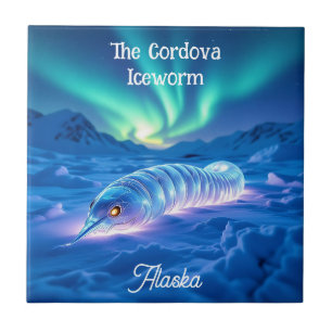 Cordova-Eiswurm Alaska Kryptid Fliese