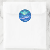 Cordova-Eiswurm Alaska Kryptid Runder Aufkleber (Tasche)