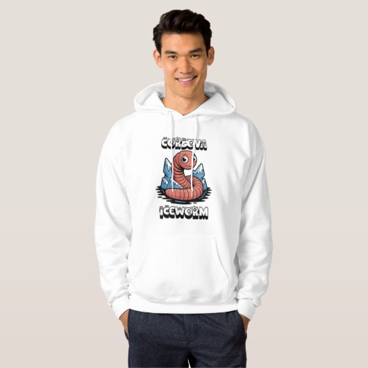 Cordova Iceworm Alaska Cryptid Hoodie (Vorne ganz)