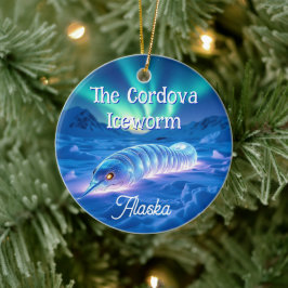 Cordova Iceworm Alaska Cryptid Myth Christmas Keramik Ornament
