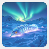 Cordova Iceworm Alaska Cryptid Quadratischer Aufkleber (Vorderseite)