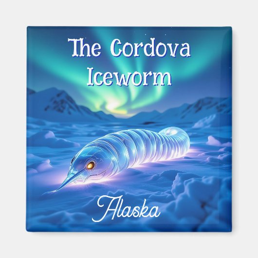 Cordova Iceworm Alaska Kryptoid Mythos Magnet (Vorne)