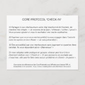 Core Protocol - Check-in Postkarte (Rückseite)