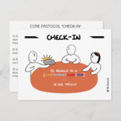 Core Protocol - Check-in Postkarte (Vorne/Hinten)