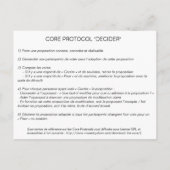 Core Protocol - Decider Postkarte (Rückseite)