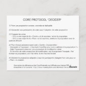Core Protocol - Decider Postkarte (Rückseite)