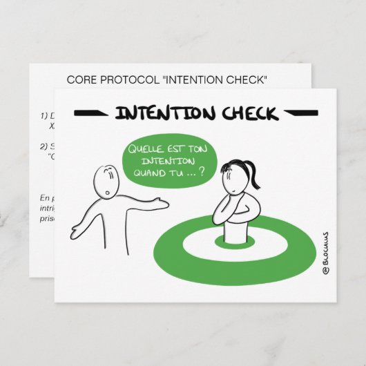 Core Protocol - Intention Check Postkarte (Vorne/Hinten)