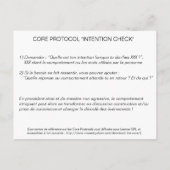Core Protocol - Intention Check Postkarte (Rückseite)