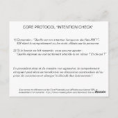 Core Protocol - Intention Check Postkarte (Rückseite)