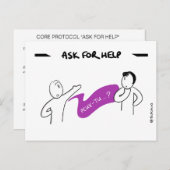 Core-Protocol-Karte: Ask For Help Postkarte (Vorne/Hinten)