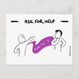 Core-Protocol-Karte: Ask For Help Postkarte
