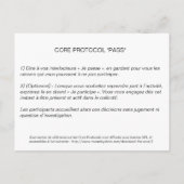 Core Protocol - Pass Postkarte (Rückseite)