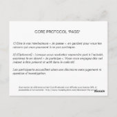 Core Protocol - Pass Postkarte (Rückseite)