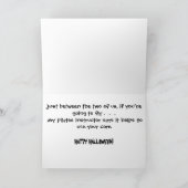 Core Stärke and Martinis Ghost Halloween Pilates Karte (Innenseite)