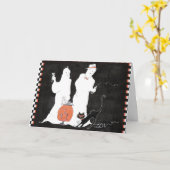 Core Stärke and Martinis Ghost Halloween Pilates Karte (Gelbe Blume)