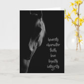 Core Values White Horse Grußkarte Karte (Gelbe Blume)