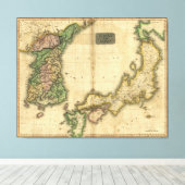 Corea (Korea) und Japan Map (1815) Leinwanddruck (Insitu (Holzboden))