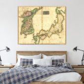 Corea (Korea) und Japan Map (1815) Leinwanddruck (Insitu (Schlafzimmer))