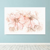 Coreopsis Floral Watercolor ID712 Leinwanddruck (Insitu (Holzboden))